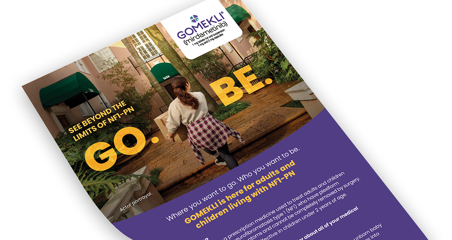 GOMEKLI® (mirdametinib) patient brochure PDF for adults and children