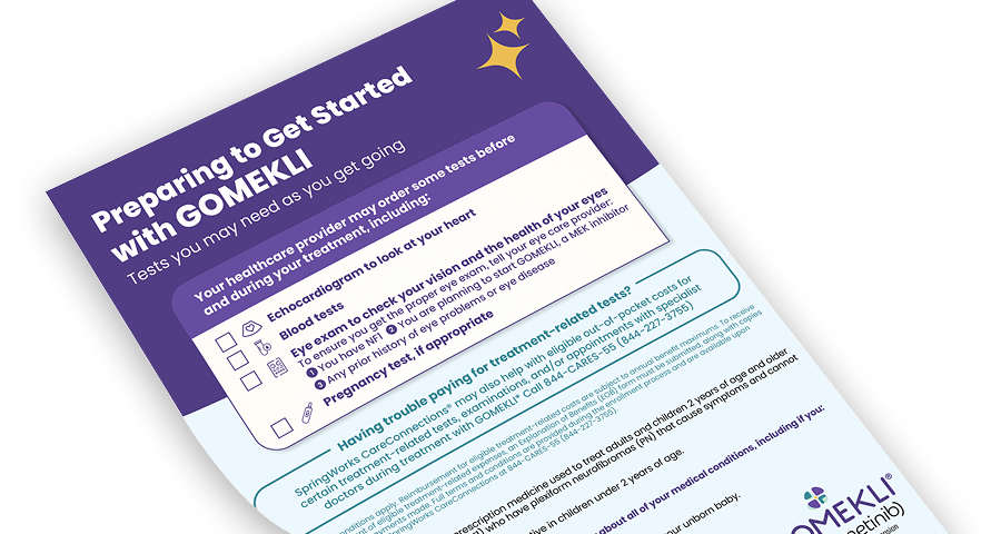 GOMEKLI® (mirdametinib) peer-to-peer checklist PDF